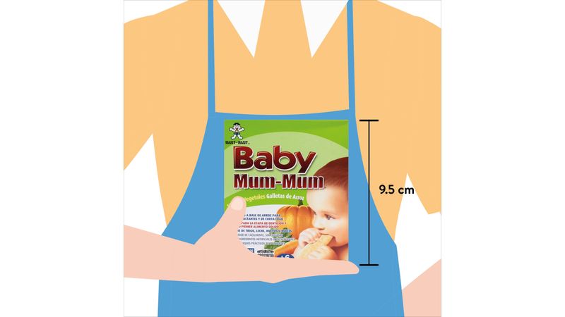 Galleta De Arroz Y Vegetales Para Bebes Baby Mum Mum 6M+ 50 Gr