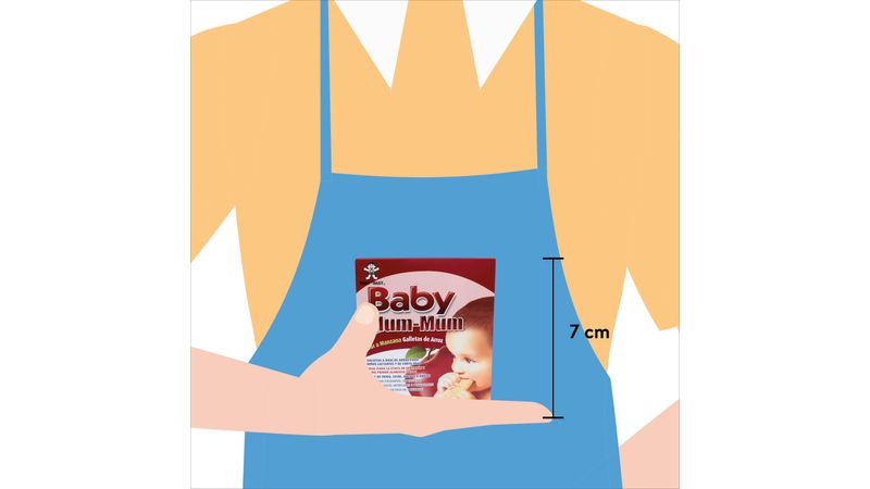 Galleta De Arroz Y Manzana Para Bebes Baby Mum Mum 6M+ 50 Gr