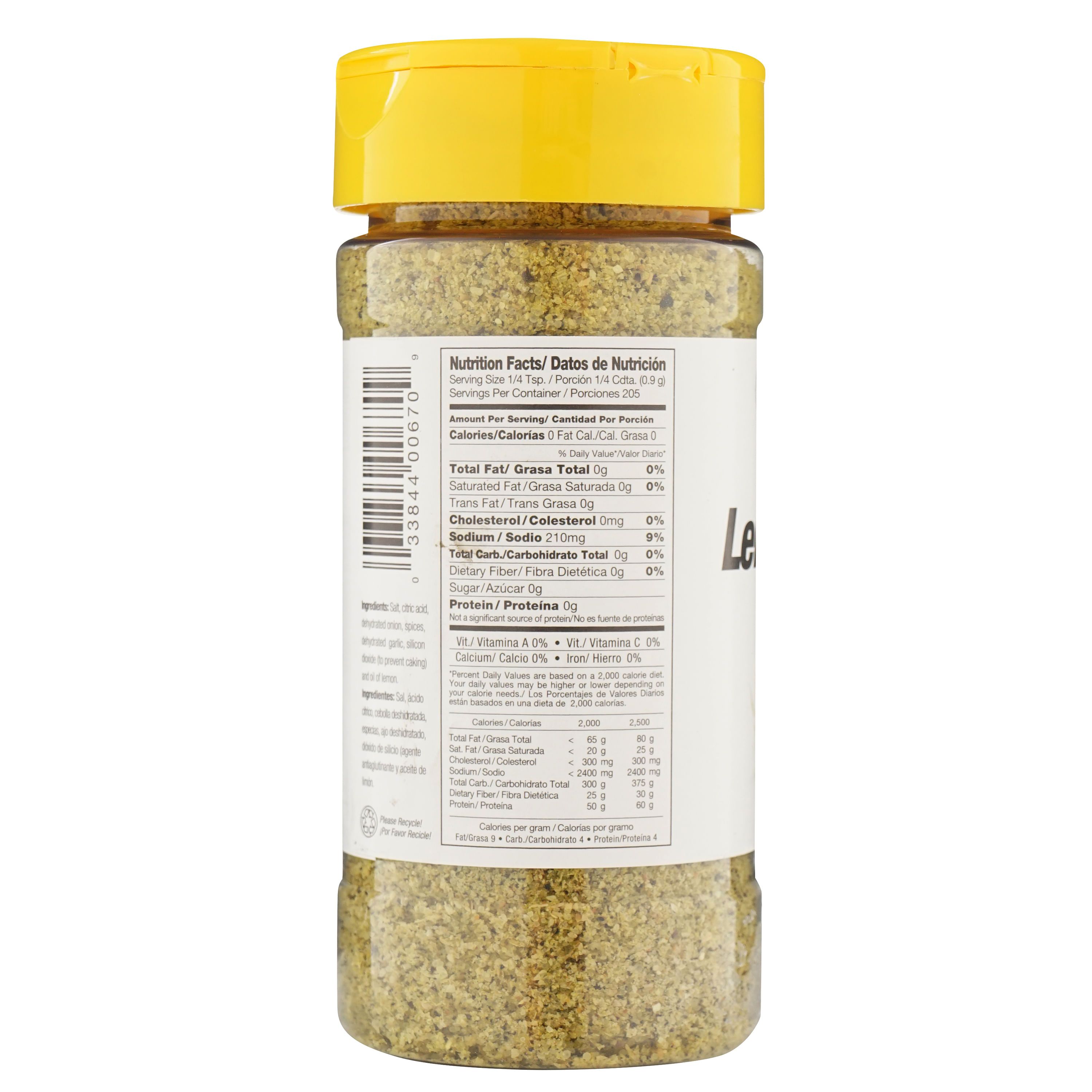 Badia Lemon Pepper Pimienta Limón Kosher Sin Tacc X 184g