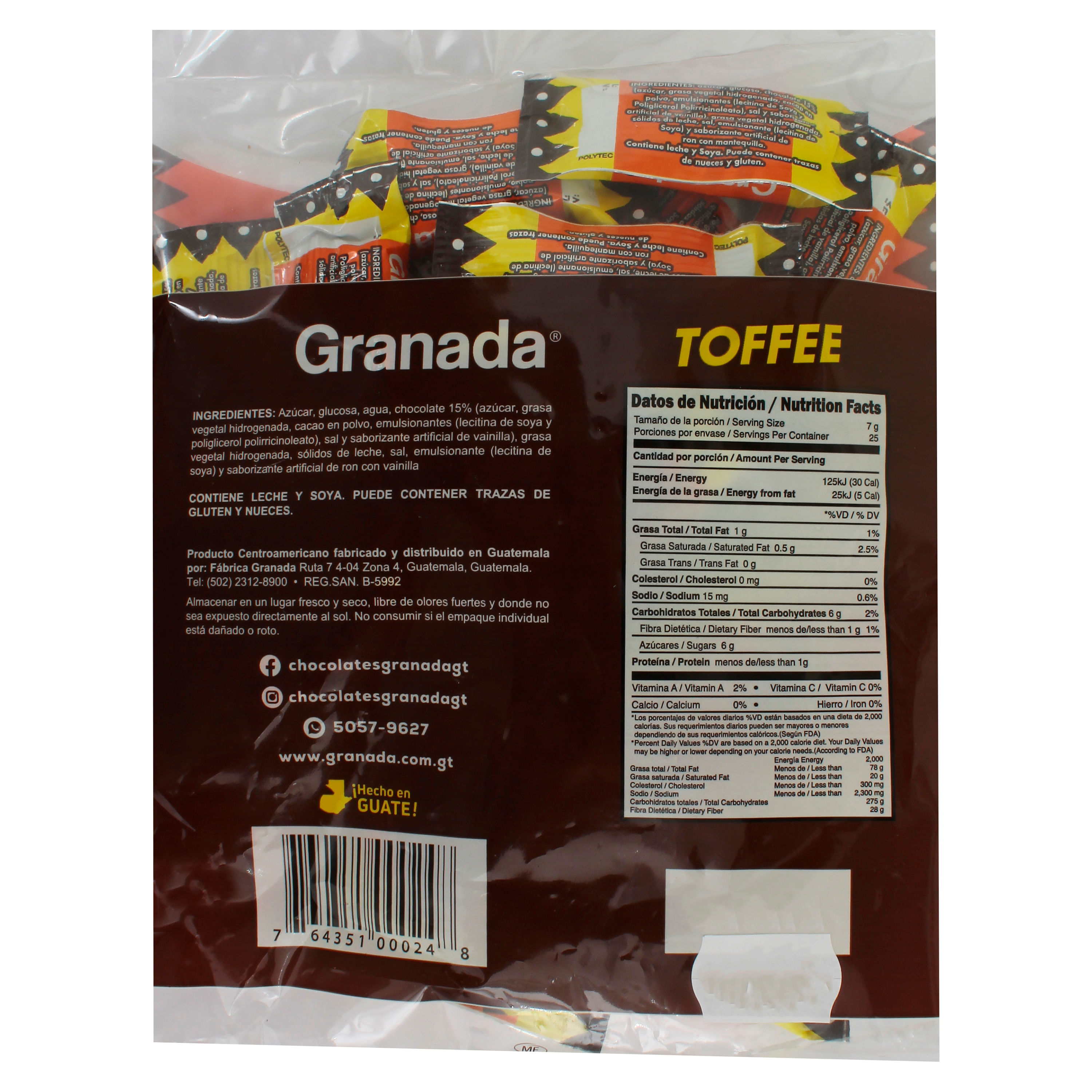 Comprar Toffee Granada 25 Unidades 175gr Walmart Guatemala