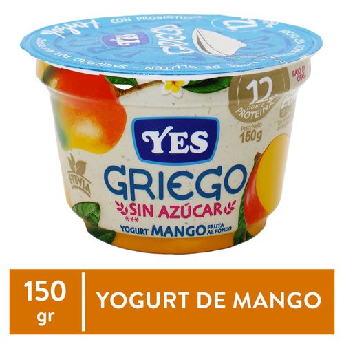 Yogurt Yes Griego, Mango Sin Azúcar - 150g