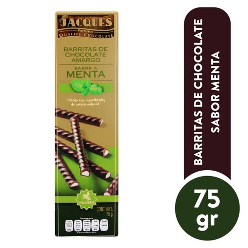 Chocolate amargo en barritas Baronie sabor menta - 75 g