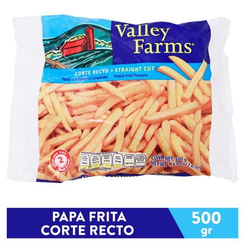 Papas Fritas Valley Farms Corte Recto - 500 g
