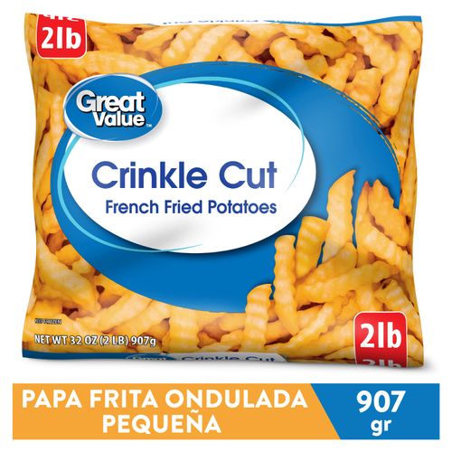 Papa Great Value Frita Ondulada Pequeño - 907gr