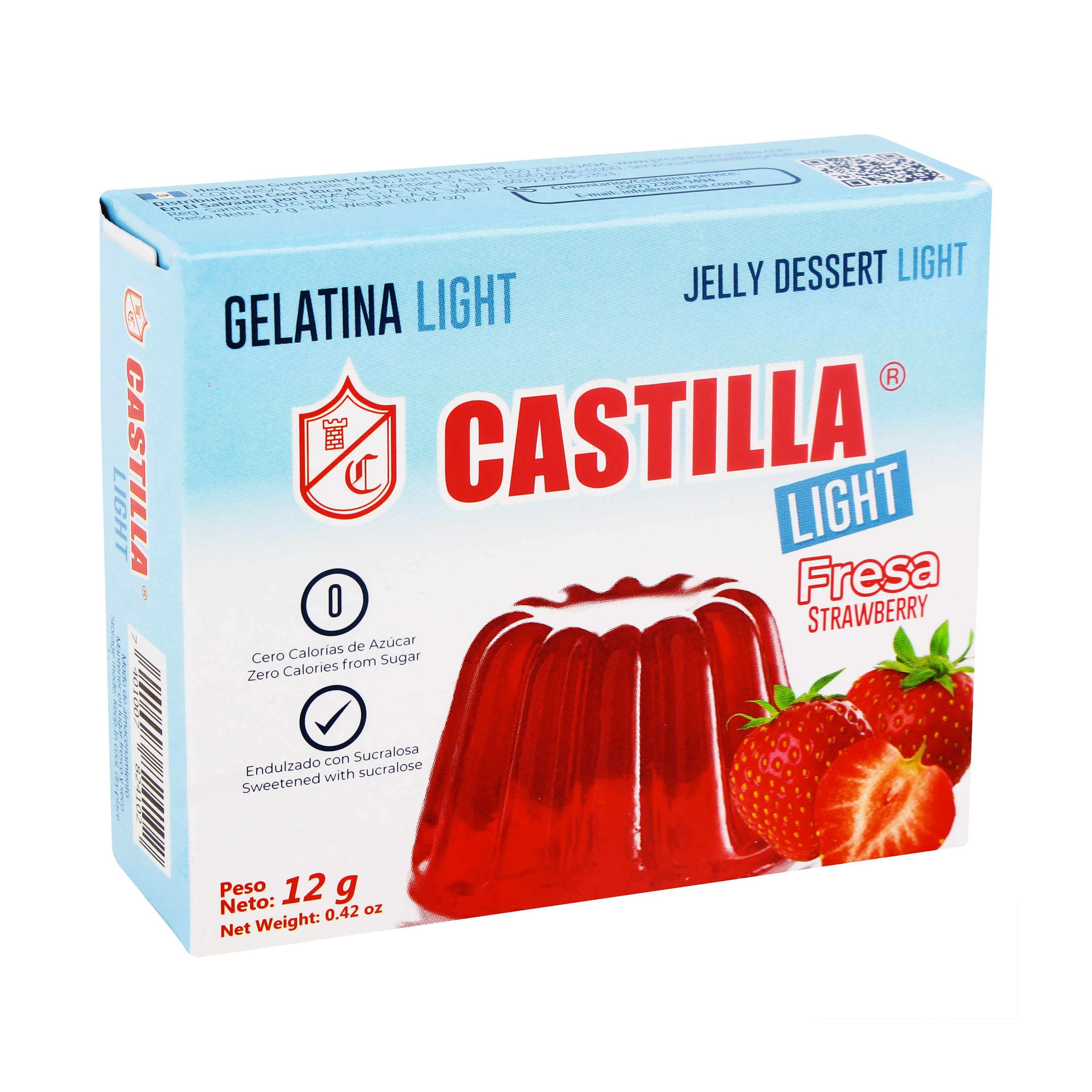 Gelatina light sin azucar fresa reina p6x100g