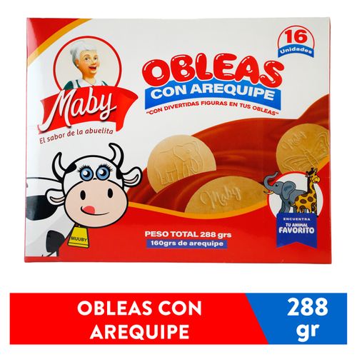 Obleas Maby Con Arquipe - 288gr