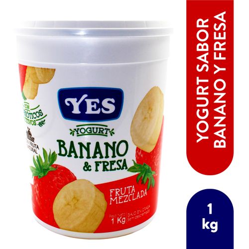 Yogurt Yes Banano Fresa Original - 1000 g
