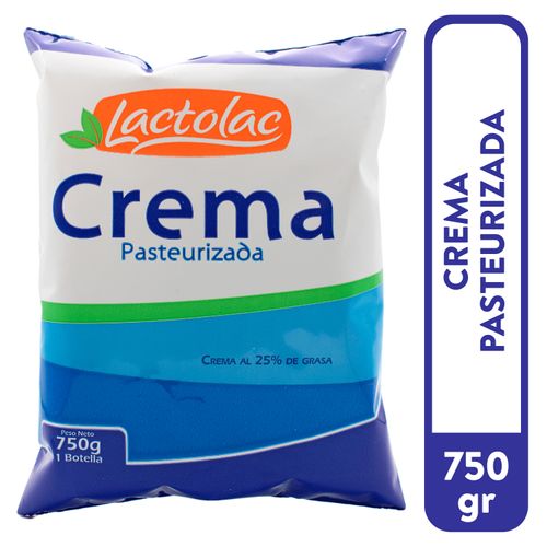 Crema Lactolac Pasteurizada  - 750gr