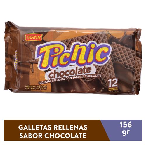 Galleta Diana Picnic sabor chocolate 12 pack - 156 g