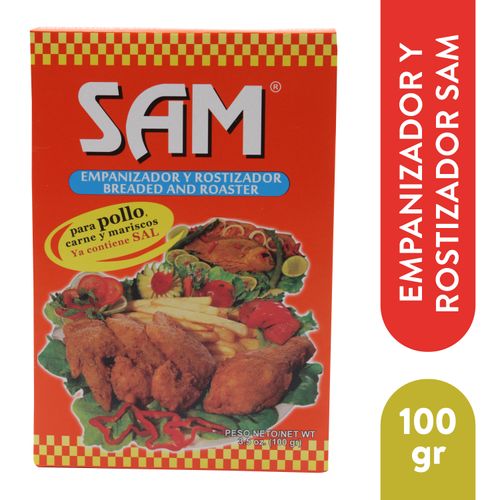 Empanizador Sam y Rostizador para Pollo, Carne y Mariscos - 100gr