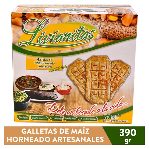 Galleta Livean de Maiz Horneada Libre de Gluten -450 g