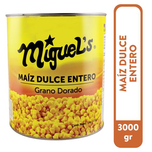 Maiz Miguels Dulce Entero - 3000 g