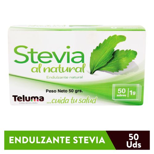 Endulzante Teluma Stevia 50 Sobres - 50 g