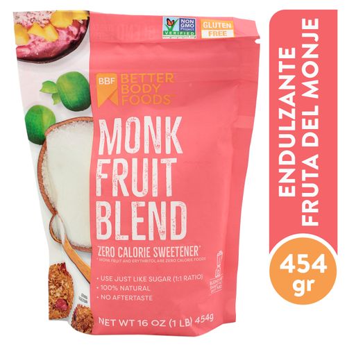 Endulzante Better Body Foods Fruta Del Monje - 454 g