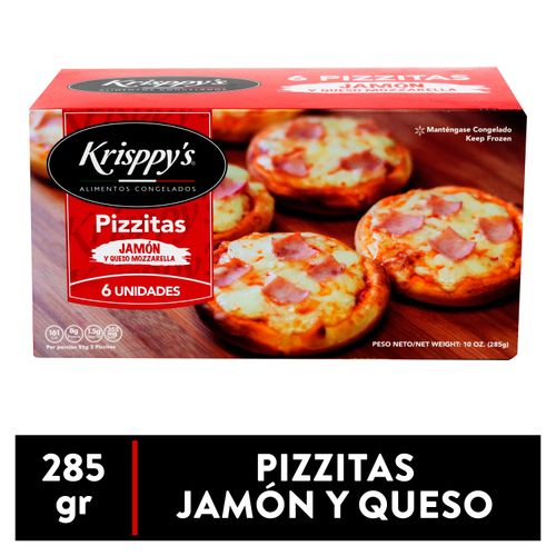 Pizza Krisppys Jamón Y Queso - 6 Unidades