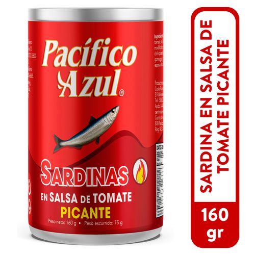 Sardina Pacifico Azul en Salsa de Tomate Picante - 160gr
