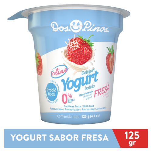 Yogurt Batido Fresa Inline 125G Dospinos
