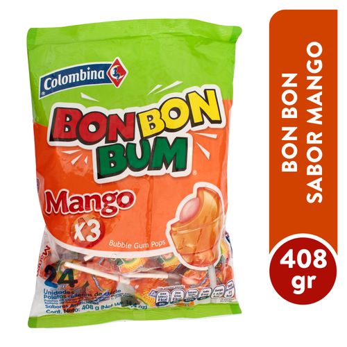 Dulce Bon Bon Bum Colombina Mango - 408 g