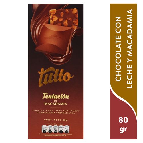 Chocolate Tutto tentación de macadamia - 80 g
