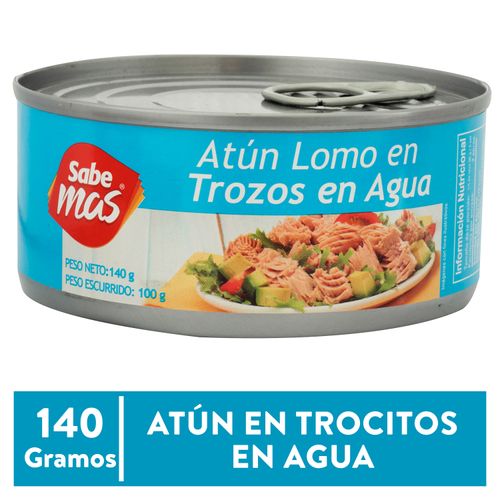 Atún Sabemas Lomo Trozos En Agua -140gr