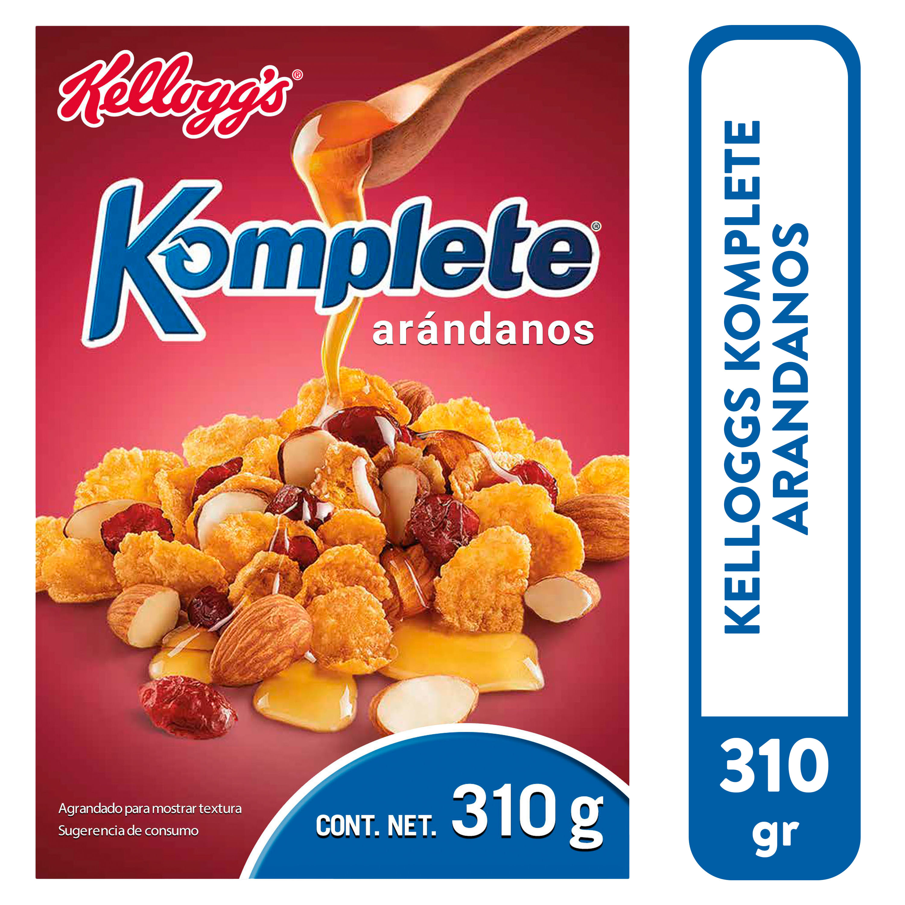 Comprar Cereal Kellogg's® Komplete® Arándanos - Cereal de Maíz, Avena, Arroz  y Salvado de Trigro con Arándanos - 1 Caja de 310gr