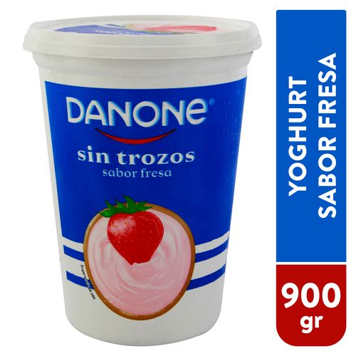 Yogurt Danone fresa sin trozos - 900 g