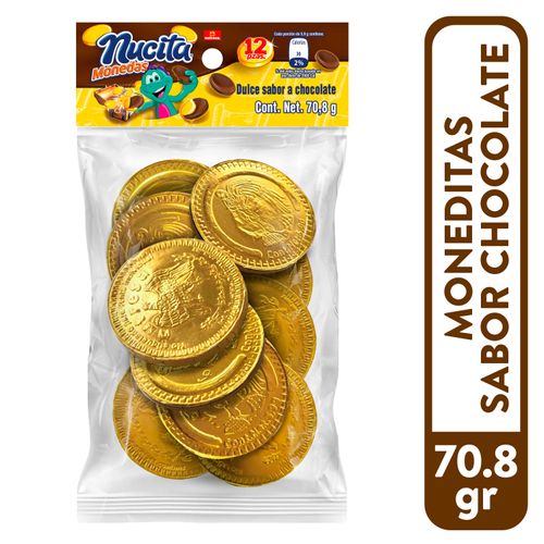Malla saco de monedas de chocolate Euro (79 ud) - Sin gluten - InterDulces