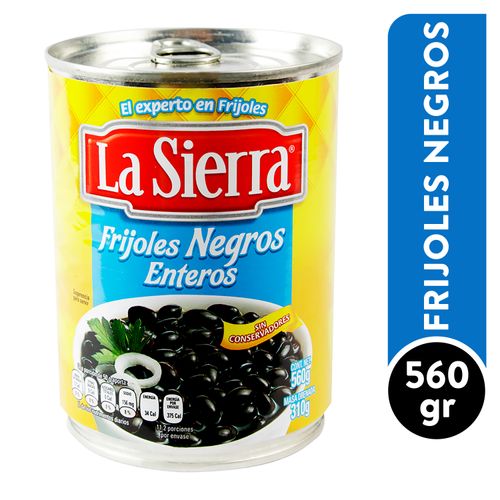 Frijoles La Sierra Enteros Negros En Lata - 560 g