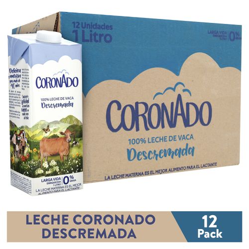 Leche Coronado Uht Descremada 12 Pack - 12000ml