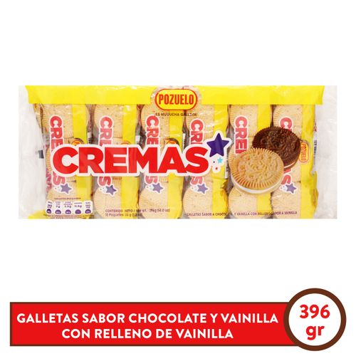 Galleta Pozuelo Cremas 12 pack - 398 g