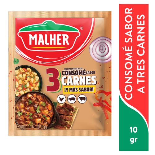 Consome Malher 3 Carnes 4X10gr