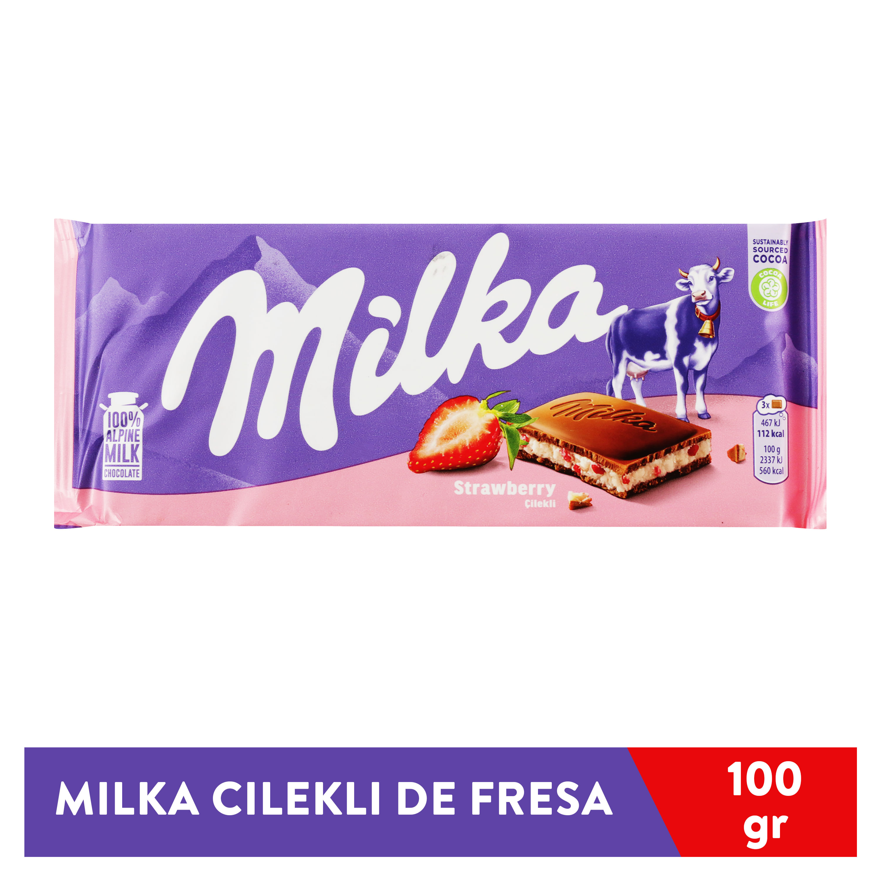 Comprar Chocolate Milka Relleno Con Yogurt De Frutilla - 100g