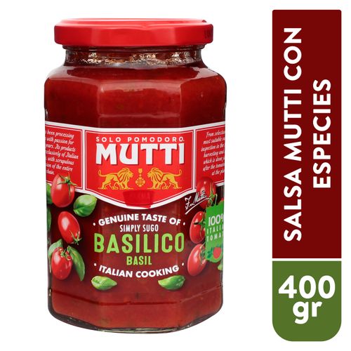 Salsa Mutti Con Especies Frasco - 400gr