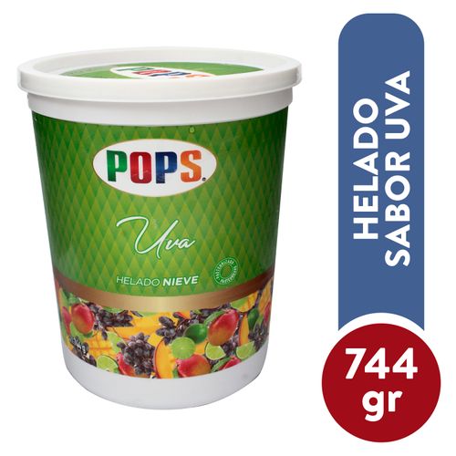 Helado Pops Nieve Sabor Uva - 744gr