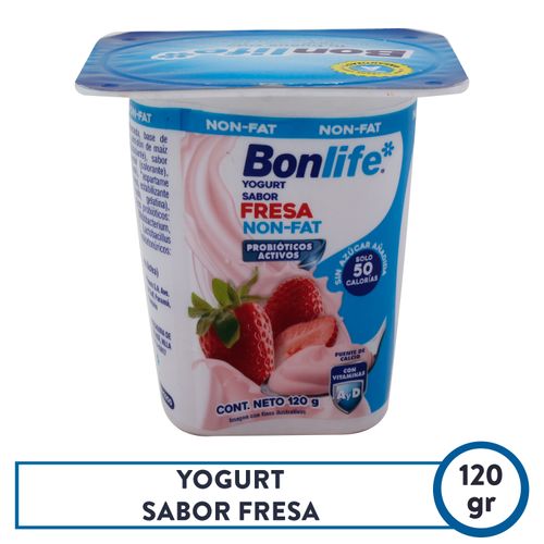 Yogurt Bonlife De Fresa Sin Azúcar Añadido - 120gr