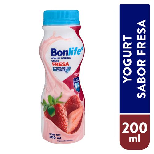 Yogurt Bonlife De Fresa Con Vitaminas A y D - 200ml