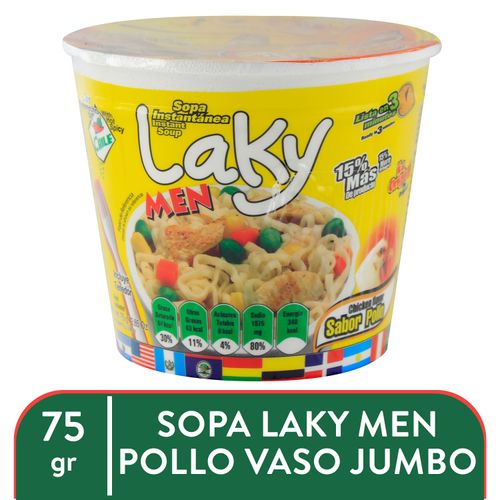 Sopa Laky Men De Pollo Instantanea - 75gr