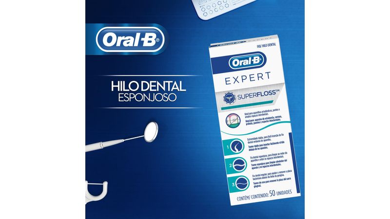 Hilo Dental ORAL-B Expert SuperFloss Paquete 50un