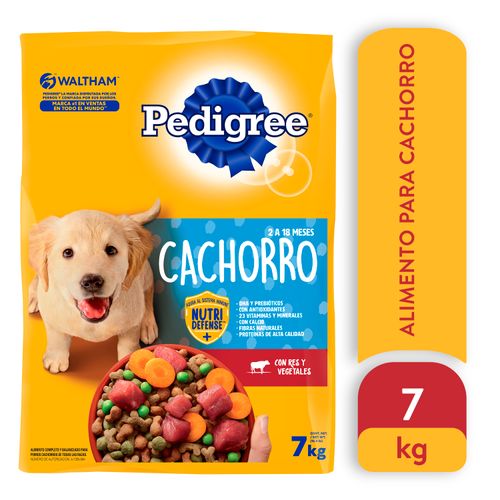 Alimento seco Pedigree para perros cachorros sabor res y vegetales - 7 kg