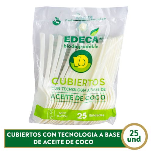 Cuchara Edeca Biodegradable - 25 Unidades