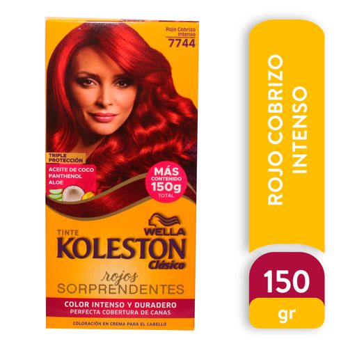 Tinte Wella Koleston clásico 7744 rojo cobrizo - 150 g