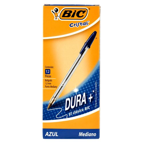 Bolígrafo Bic dura más azules caja - 12 Uds