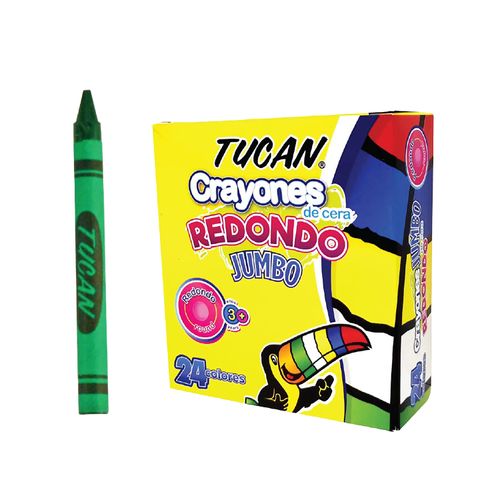 Crayones de cera Tucán tamaño jumbo caja - 24 Uds