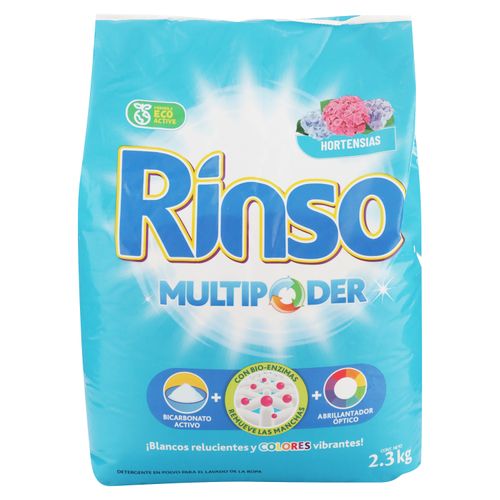 Detergente Rinso Polvo Hortensia Flores blancas - 2500gr