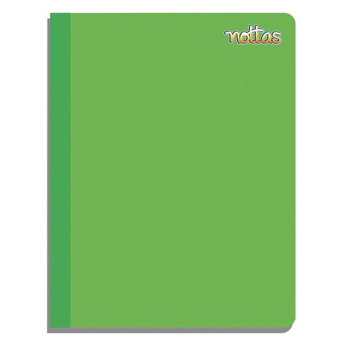 Cuaderno Nottas cosido grande, verde - 100 hojas