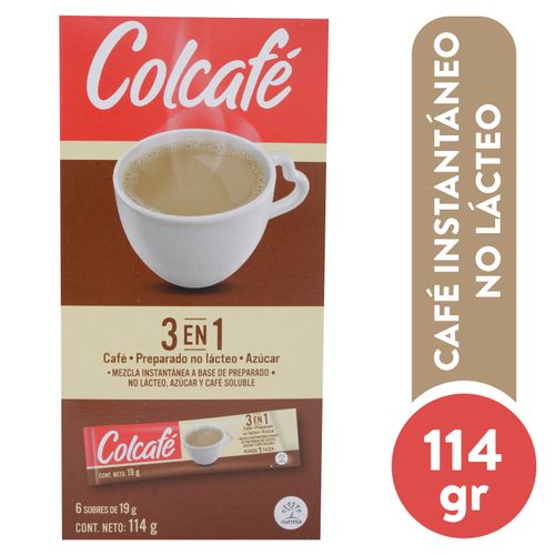 Café instantáneo Colcafe 3 En 1 -114 g