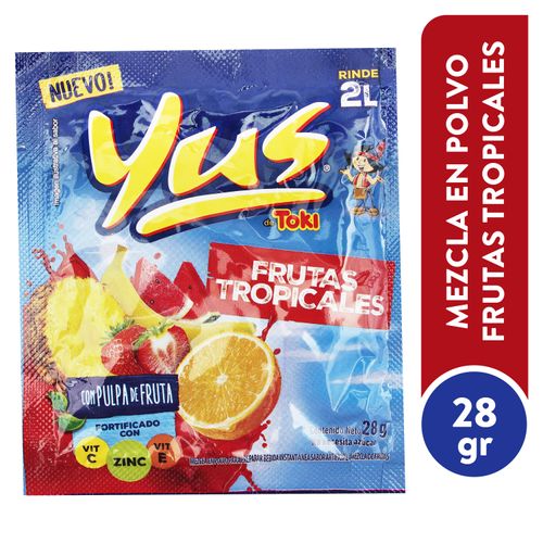 Bebida Yus En Polvo Frutas Tropicales - 28gr