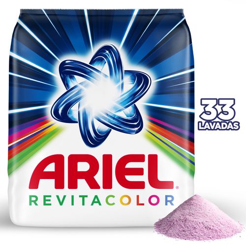 Detergente En Polvo Ariel Revitacolor, Cuida La Ropa De Color, 33 Lavadas  4kg