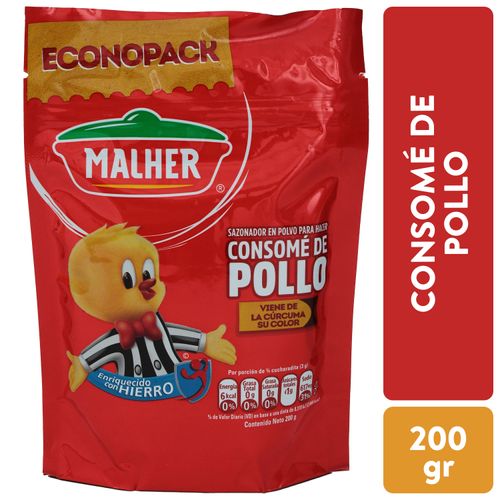 Consome De Pollo Malher Doypack - 200gr