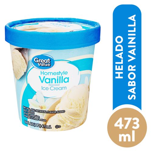 Helado Great Value Con Sabor A Vainilla - 16g